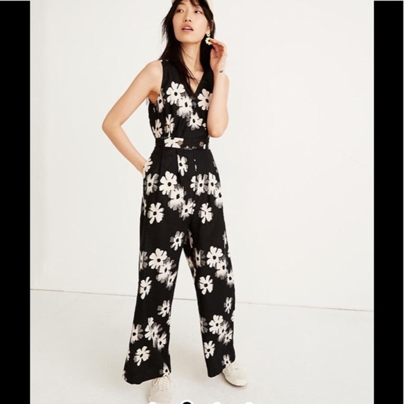 Madewell Pants - Madewell wideleg Jumpsuit in floral ikat size 4